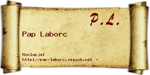 Pap Laborc névjegykártya